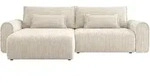 Mirjan24 Ecksofa, Creme, Kunststoff, L-Form, 245x145 cm, Wohnzimmer, Sofas & Couches,