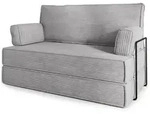 Masseno Bettsofa, Hellgrau, Textil, 2-Sitzer, 140x86x60 cm, Wohnzimmer, Sofas &