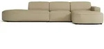 Selsey Ecksofa, Cappuccino, Kunststoff, 3-Sitzer, Ottomane rechts,L-Form,...