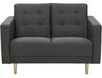 Max Winzer 2-Sitzer-Sofa, Anthrazit, Holz, Esche, massiv, F&uuml;llung: