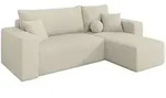 Altdecor Ecksofa, Sand, Kunststoff, 3-Sitzer, L-Form, 249x139 cm, Wohnzimmer, Sofas &