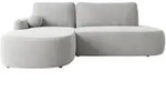 Mirjan24 Ecksofa, Silber, Kunststoff, 5-Sitzer, Ottomane links,L-Form, 274x174...