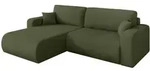 Altdecor Ecksofa, Olivgr&uuml;n, Kunststoff, 3-Sitzer, L-Form, 276x193 cm, Wohnzimmer,
