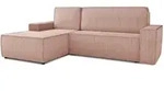 Sofnet Ecksofa, Rosa, Textil, 5-Sitzer, Ottomane links, L-Form,Rechteckig,...