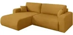 Altdecor Ecksofa, Dunkelgelb, Kunststoff, 3-Sitzer, L-Form, 276x193 cm, Wohnzimmer,