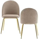 Kadima Design Esszimmerstuhl, Beige, Metall, Stativgestell, 53x86x50 cm, Esszimmer,