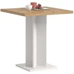 Inn.Furn Esstisch, Eiche Artisan, Wei&szlig;, Holzwerkstoff, Nachbildung,Eiche, Holz