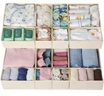 Schubladen, Beige, Textil, 28x12x28 cm, Schlafzimmer, Kleiderschr&auml;nke,