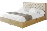 Altdecor Polsterbett, Beige, Textil, H3 + H4, 180x200 cm, Schlafzimmer, Betten,