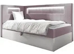 Mirjan24 Boxbett, Wei&szlig;, Rosa, Holz, 100x200 cm, Schlafzimmer, Betten,