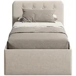 Home Collective Polsterbett, Creme, Textil, Schichtholz, 100x200 cm, Schlafzimmer,