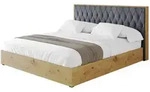 Altdecor Polsterbett, Dunkelgrau, Textil, H3 + H4, 200x200 cm, Schlafzimmer,...