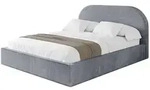 Altdecor Polsterbett, Grau, Textil, H3 + H4, 180x200 cm, Schlafzimmer, Betten,
