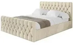 Altdecor Polsterbett, Ecru, Textil, H3 + H4, 140x200 cm, Schlafzimmer, Betten,