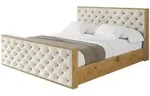 Altdecor Polsterbett, Beige, Textil, H3 + H4, 200x200 cm, Schlafzimmer, Betten,