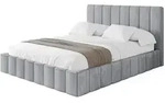 Altdecor Polsterbett, Hellgrau, Textil, 180x200 cm, Schlafzimmer, Betten,