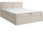Beautysofa Kontinentalbett, Beige, Textil, H3, H&ouml;he ca. 16 cm, 140x200 cm,