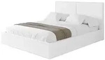 Altdecor Polsterbett, Wei&szlig; Hochglanz, Textil, 160x200 cm, Schlafzimmer, Betten,