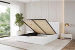 Altdecor Polsterbett, Wei&szlig; Hochglanz, Textil, 180x200 cm, Schlafzimmer, Betten,