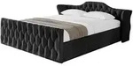 Altdecor Polsterbett, Schwarz, Textil, H3 + H4, 200x200 cm, Schlafzimmer,...