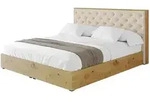 Altdecor Polsterbett, Creme, Textil, H3 + H4, 140x200 cm, Schlafzimmer, Betten,