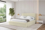 Altdecor Polsterbett, Taupe, Textil, H3 + H4, 140x200 cm, Schlafzimmer, Betten,