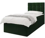 Mirjan24 Boxbett, Gr&uuml;n, Kunststoff, H&ouml;he ca. 19 cm, Rechteckig, 80x200 cm,