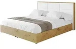 Altdecor Polsterbett, Wei&szlig; Hochglanz, Textil, 140x200 cm, Schlafzimmer, Betten,