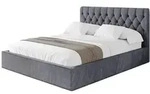 Altdecor Polsterbett, Dunkelgrau, Textil, H3 + H4, 140x200 cm, Schlafzimmer,...
