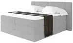 Altdecor Boxspringbett, Greige, Holzwerkstoff, H3 + H4, H&ouml;he ca. 38 cm, 200x200 cm,
