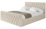 Altdecor Polsterbett, Creme, Textil, H3 + H4, 200x200 cm, Schlafzimmer, Betten,