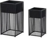 Kadima Design Pflanzk&uuml;bel, Schwarz, Metall, Quadratisch, 50 cm, Dekoration, Blumen &