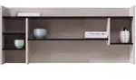 Mirjan24 Schreibtischaufsatz, Eiche, Schwarz, Holzwerkstoff, 125x55x24 cm,