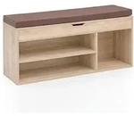 Kadima Design Schuhbank, Beige, Textil, Rechteckig, 104x51x32 cm, Garderobe,