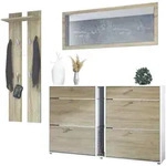 Vladon Garderobe, Eiche San Remo, Holzwerkstoff, 215x210x28 cm, Garderobe,