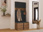 Mirjan24 Garderoben-Set, Nussbaum, Anthrazit, Kunststoff, 84x186x46 cm,...