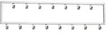 Kadima Design Wandgarderobe, Silber, Metall, 80x20x4 cm, Garderobe, Garderobenleisten
