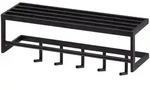 Kadima Design Wandgarderobe, Schwarz, Metall, Organisch, 70x20x20 cm, Garderobe,