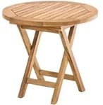 CLP Beistelltisch, Teak, Holz, Rund, 50x46x50 cm, Wohnzimmer, Wohnzimmertische,