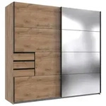 P & B Schiebet&uuml;renschrank, Klar, Eiche, Holzwerkstoff, 4 F&auml;cher, 3...