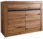 Massivmoebel24 Sideboard, Natur, Holz, Echtholz,Wildeiche, 1 F&auml;cher, 1...