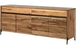 Massivmoebel24 Sideboard, Natur, Holz, Echtholz,Wildeiche, 2 F&auml;cher, 2...
