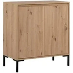 Mid.you Kommode Korsika, Eiche Artisan, Metall, 1 F&auml;cher, 81x87x40 cm,...