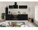 Respekta K&uuml;chenblock Premium 2.0, Schwarz, Wei&szlig;, Holzwerkstoff, 3 Schublade(n)