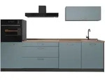 Vicco K&uuml;chenzeile, Blaugrau, Anthrazit, Holzwerkstoff, Rechteckig, 280x143x60...