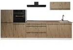 Vicco K&uuml;chenzeile, Eiche Artisan, Wei&szlig;, Holzwerkstoff, Rechteckig, 340x143x60...