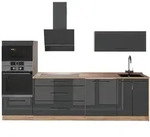 Vicco K&uuml;chenzeile, Anthrazit, Eiche, Holzwerkstoff, Rechteckig, 280x153.6x60...