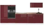 Vicco K&uuml;chenzeile, Bordeaux, Wei&szlig;, Holzwerkstoff, Rechteckig, 340x153.6x60 cm,
