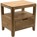 Livetastic Nachttisch, Akazie, Holz, Akazie, massiv, 1 Schublade(n) Schubladen,