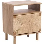 Beliani Nachttisch, Hellbraun, Holzwerkstoff, Kiefer, 49x54x36 cm, Wohnzimmer,